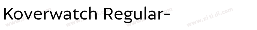 Koverwatch Regular字体转换